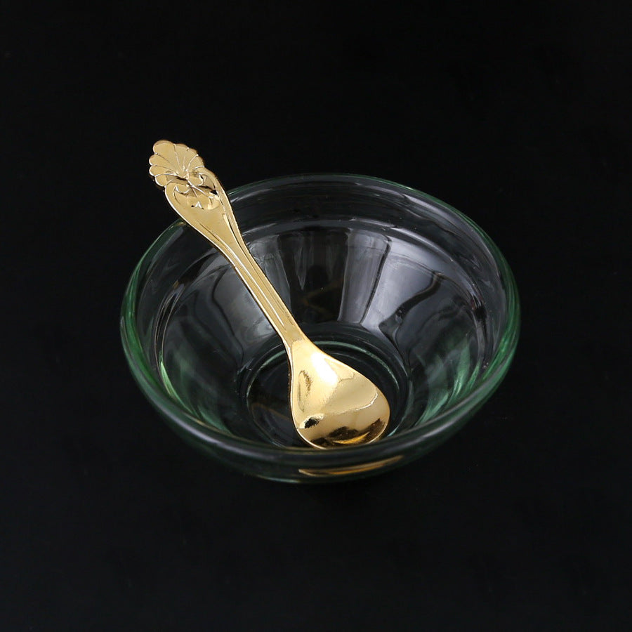 European Style Luxury Printed Metal Texture Multi-Legged Ice Cream Bowl Kitchen Household Multi-Purpose with Knife and Fork Salad Bowl