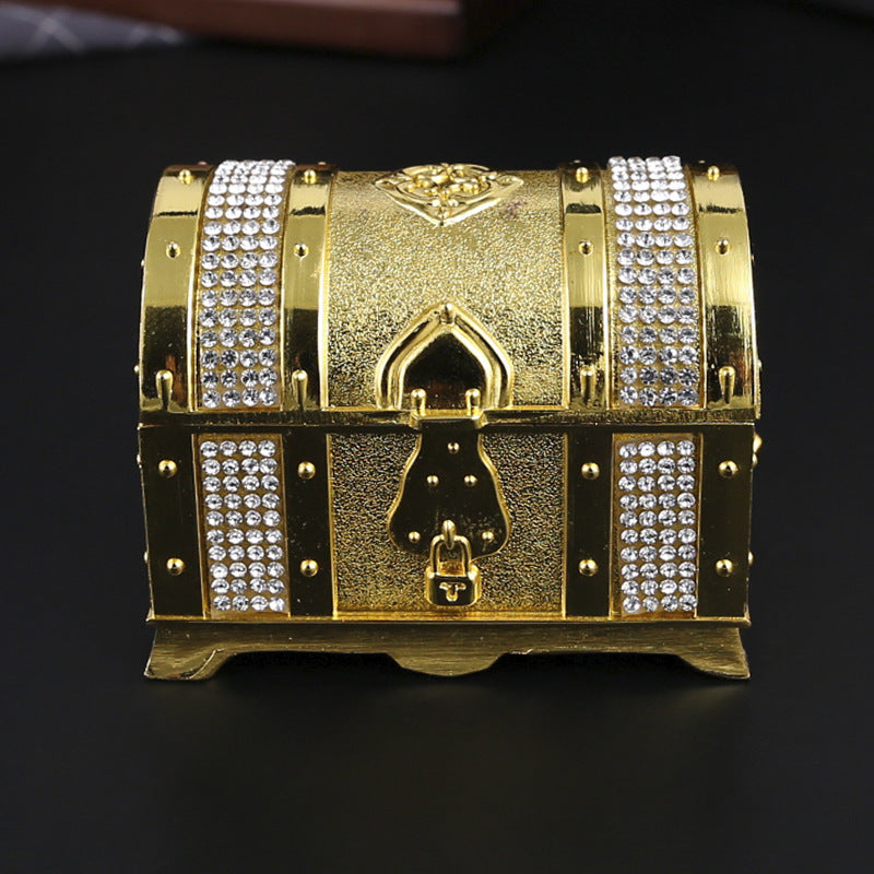 Zinc Alloy European Style Creative Retro Classic Treasure Box Jewelry Storage Box Small Ring Earrings Bracelet Jewelry Box