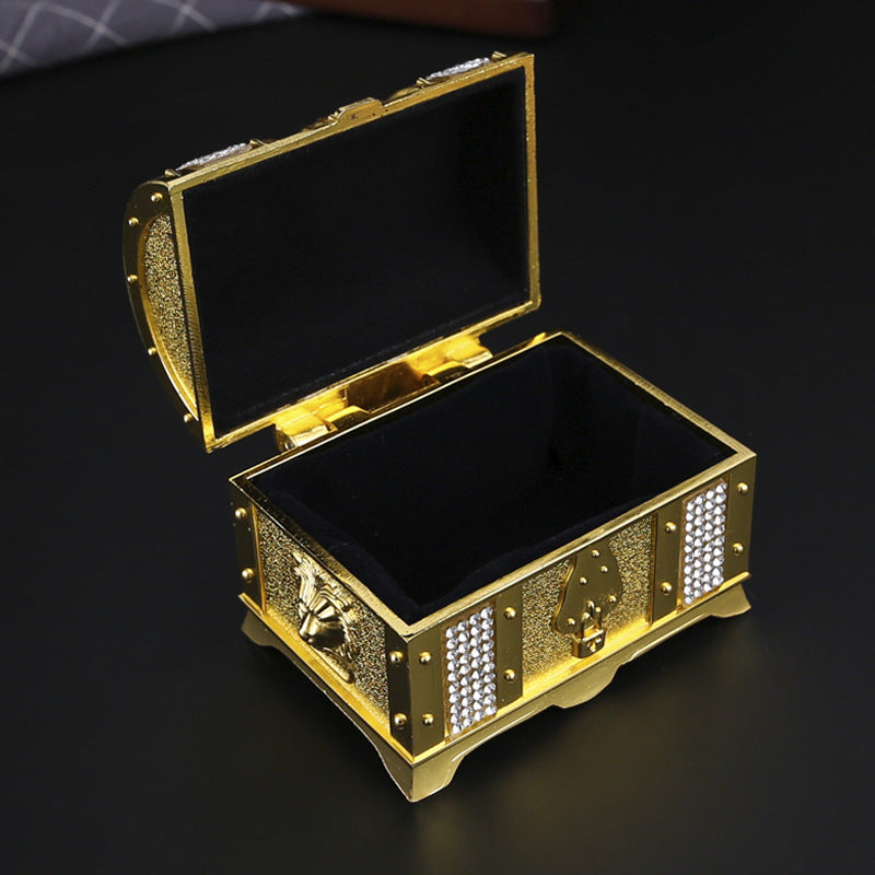 Zinc Alloy European Style Creative Retro Classic Treasure Box Jewelry Storage Box Small Ring Earrings Bracelet Jewelry Box