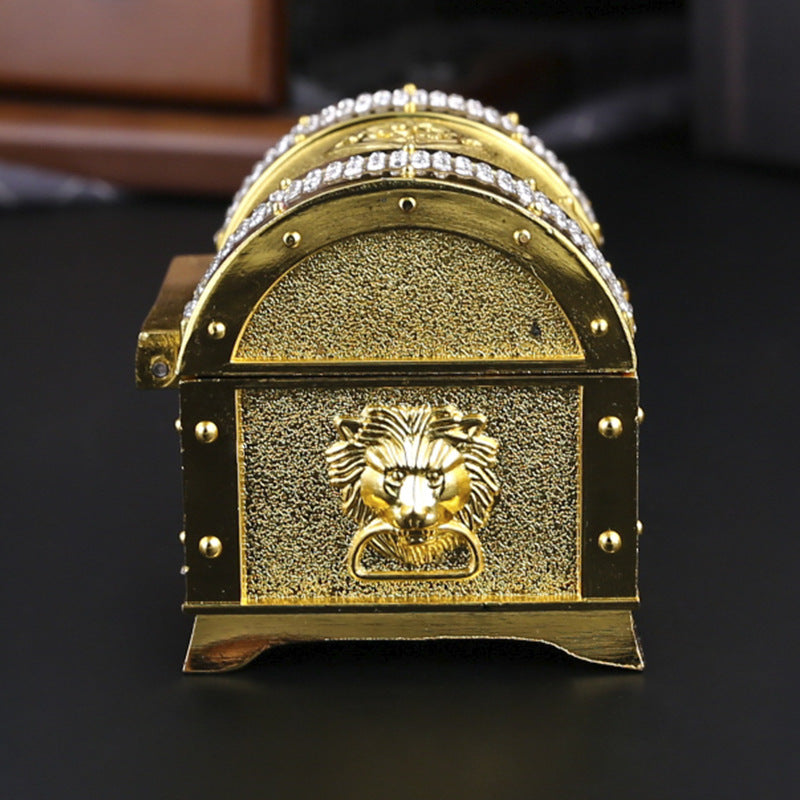 Zinc Alloy European Style Creative Retro Classic Treasure Box Jewelry Storage Box Small Ring Earrings Bracelet Jewelry Box