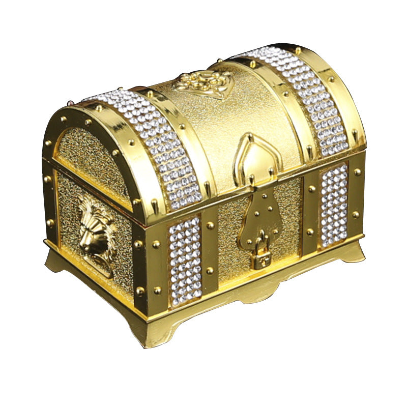 Zinc Alloy European Style Creative Retro Classic Treasure Box Jewelry Storage Box Small Ring Earrings Bracelet Jewelry Box