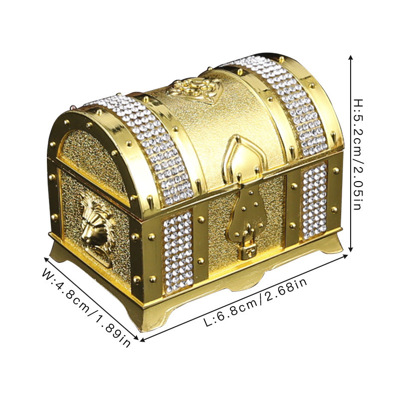 Zinc Alloy European Style Creative Retro Classic Treasure Box Jewelry Storage Box Small Ring Earrings Bracelet Jewelry Box