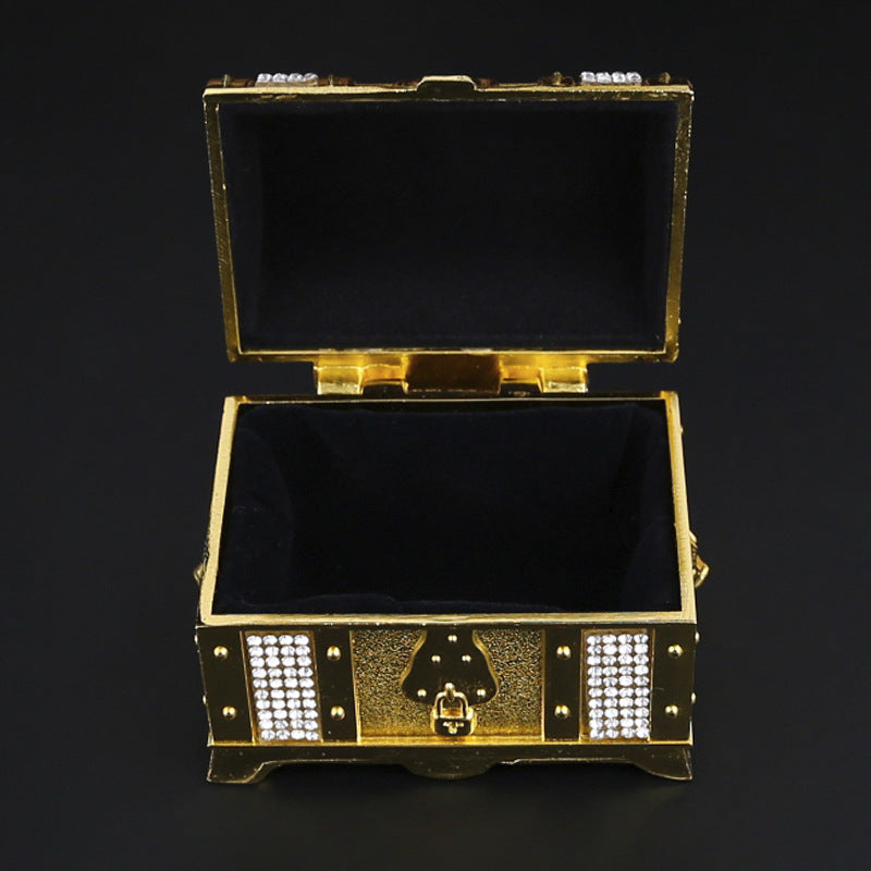 Zinc Alloy European Style Creative Retro Classic Treasure Box Jewelry Storage Box Small Ring Earrings Bracelet Jewelry Box