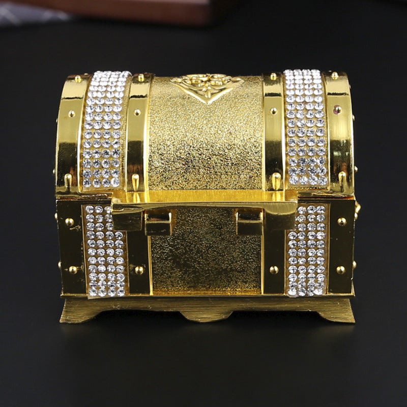 Zinc Alloy European Style Creative Retro Classic Treasure Box Jewelry Storage Box Small Ring Earrings Bracelet Jewelry Box