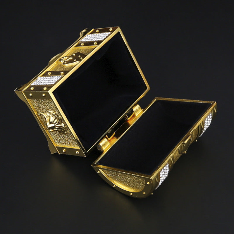 Zinc Alloy European Style Creative Retro Classic Treasure Box Jewelry Storage Box Small Ring Earrings Bracelet Jewelry Box