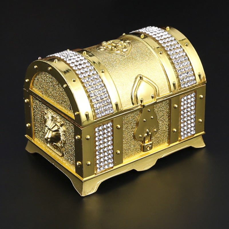 Zinc Alloy European Style Creative Retro Classic Treasure Box Jewelry Storage Box Small Ring Earrings Bracelet Jewelry Box